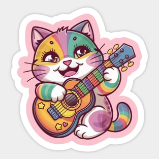 Cat Guitar Sticker